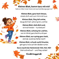 Kleines Blatt, tanz mit mir! Bewegungsreim