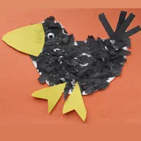 Seidenpapier-Krähe