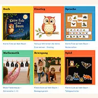Kleine Eule und die Tiere der Nacht - Wochenplan